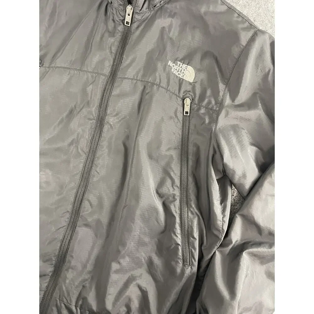 The North Face Jacket Mens Medium Black Windbreaker Full Zip Coat N251